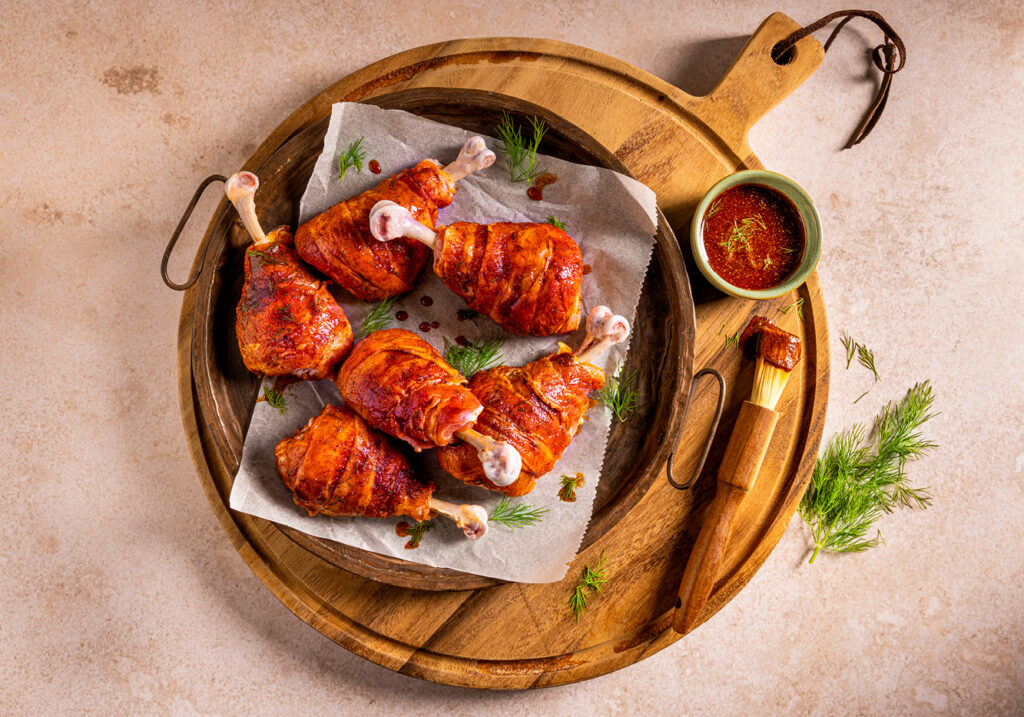 Gemarineerde kipdrumsticks met Hela Kruidenmelange Maharadja