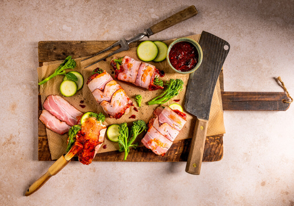 Gevulde kippendij met Hela Kruidenolie Rood