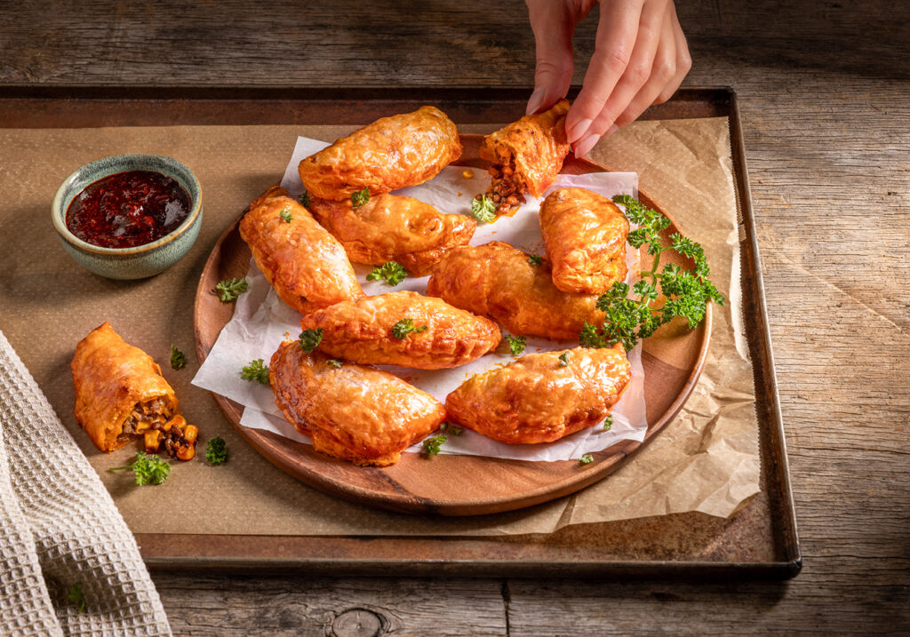 Runder empanadas met Hela Kruidenolie Rood