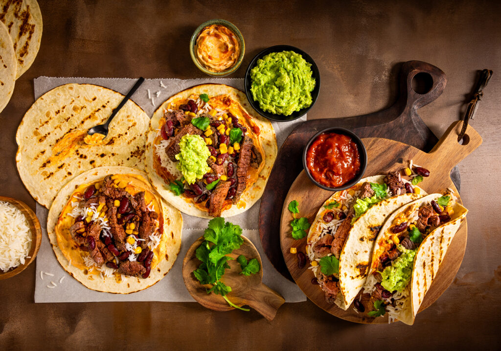 Klassieke burrito met guacamole, Tomate Mexicana