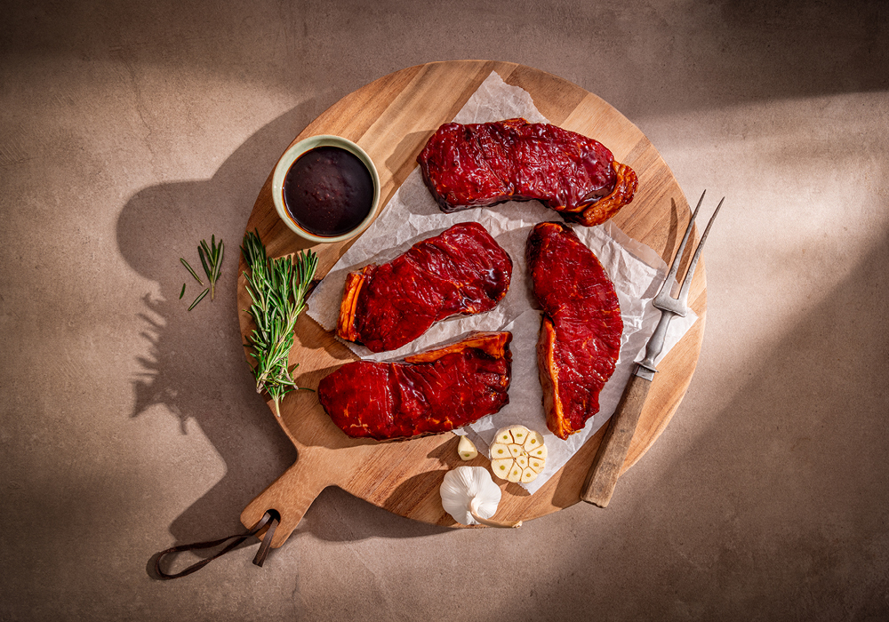 Gemarineerde entrecote voor op de BBQ