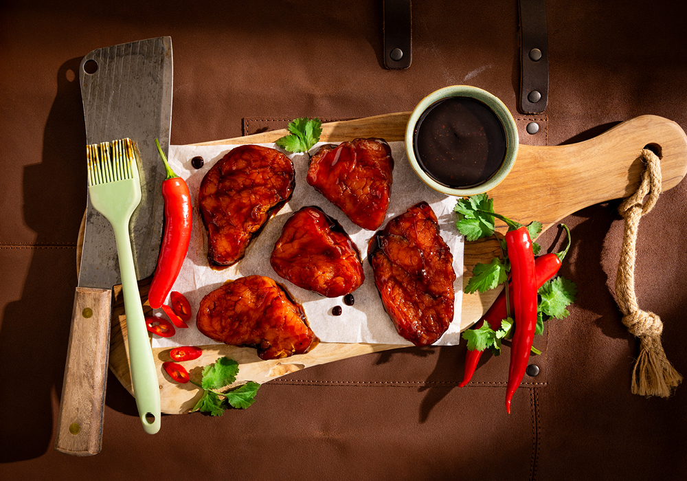 Gemarineerde varkenshaaslapjes