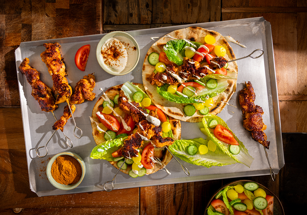 Kip shoarmaspies met Libanese wraps