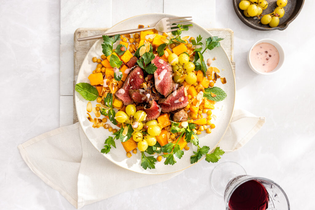 Cranberry-Peper - Kruidige biefstuk salade