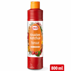 Hela Kruiden Ketchup Tomaat Fris-Kruidig 12x800 ml