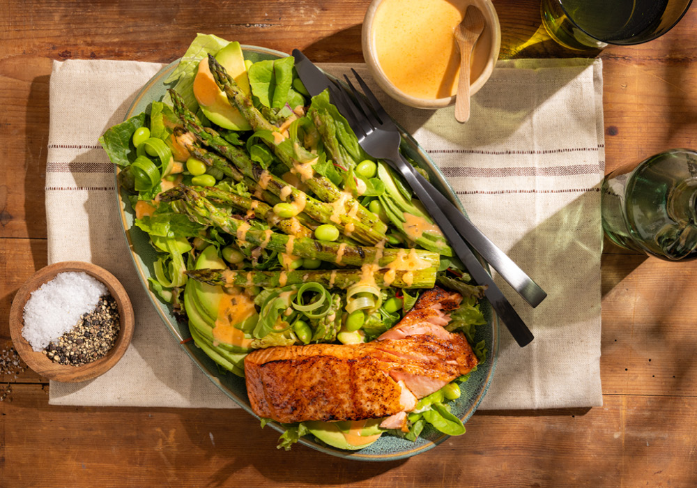 Thousand Island dressing - zalm salade